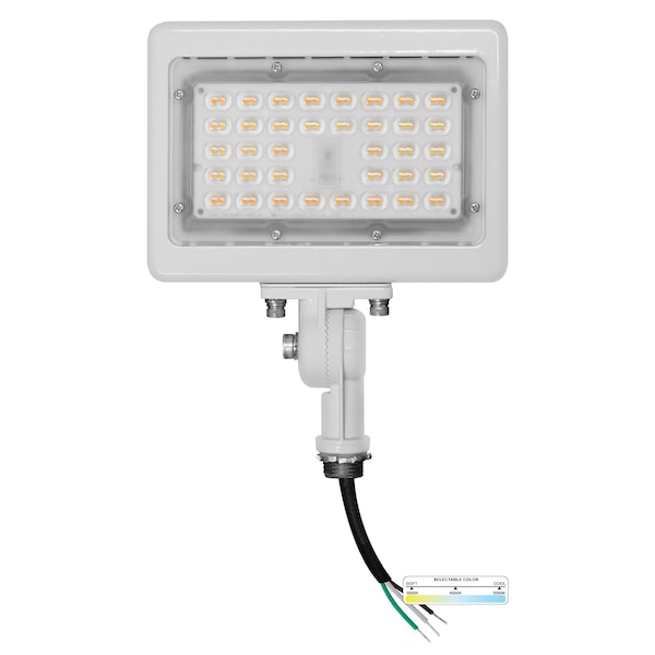 Nuwatt 15W White LED Flood Light 3000K/4000K/5000K 3CCT IP65 Outdoor Waterproof Lighting, Knuckle Mount NW-SFL-15W-3CT-KN-WH - main